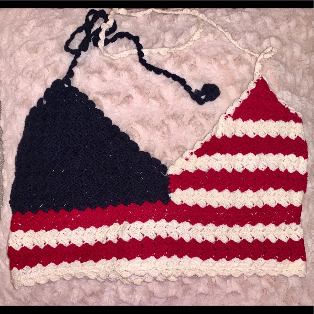 American Flag Crochet Bralette